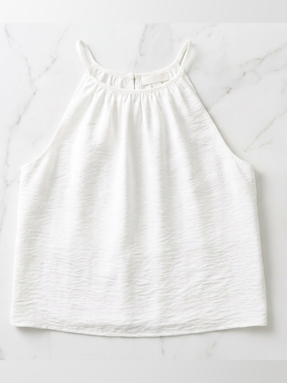 A New Day White Pleated Sleeveless Tank Top Blouse XL NWOT